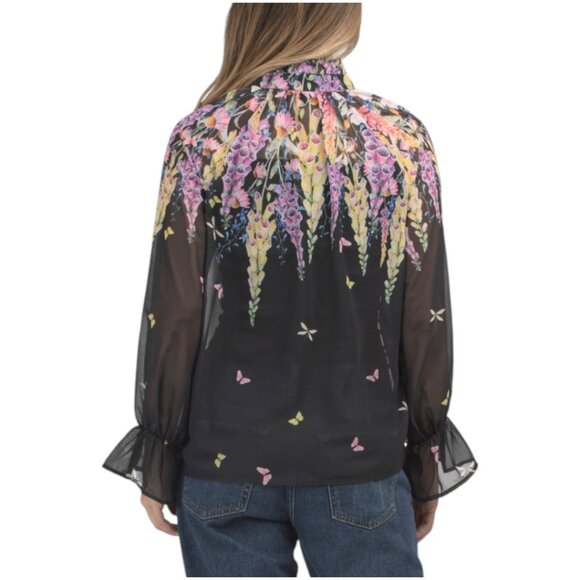 NANCY YANG 2pc Floral Shirt And Camisole Set - Picture 2 of 3